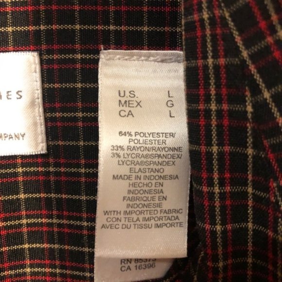 Emma James Plaid “Shacket” Jacket Sz Lg - Picture 5 of 6